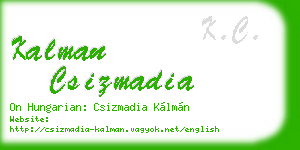 kalman csizmadia business card