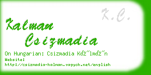 kalman csizmadia business card